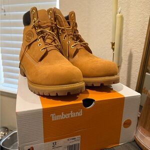 Timberland New Men's Wheat Nubuck Boots 12wide